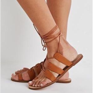NWOT Lace up gladiator sandals
